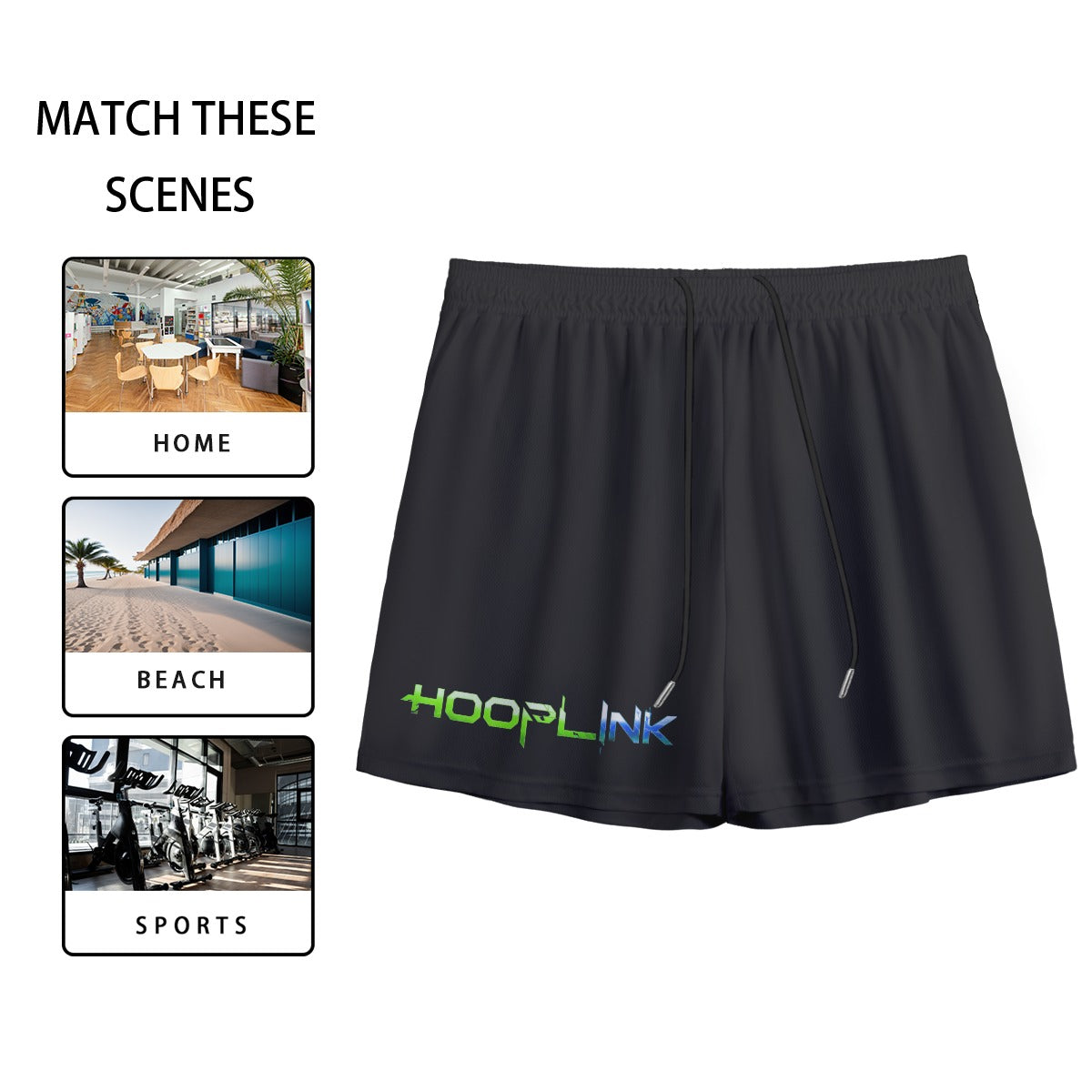 HoopLink Digi Logo Mesh Shorts