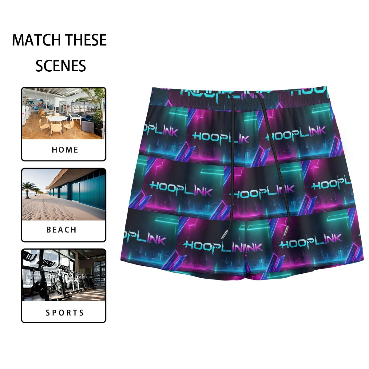 HoopLink Digi City All-Over Print Men's Mesh Shorts