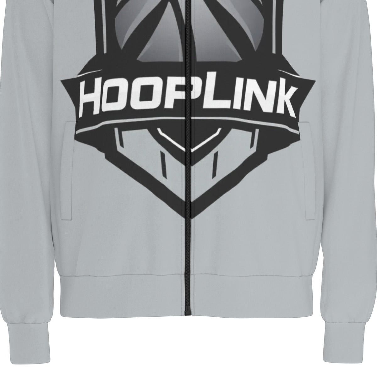 HoopLink Badge Raglan-Sleeve Stand Collar Jacket