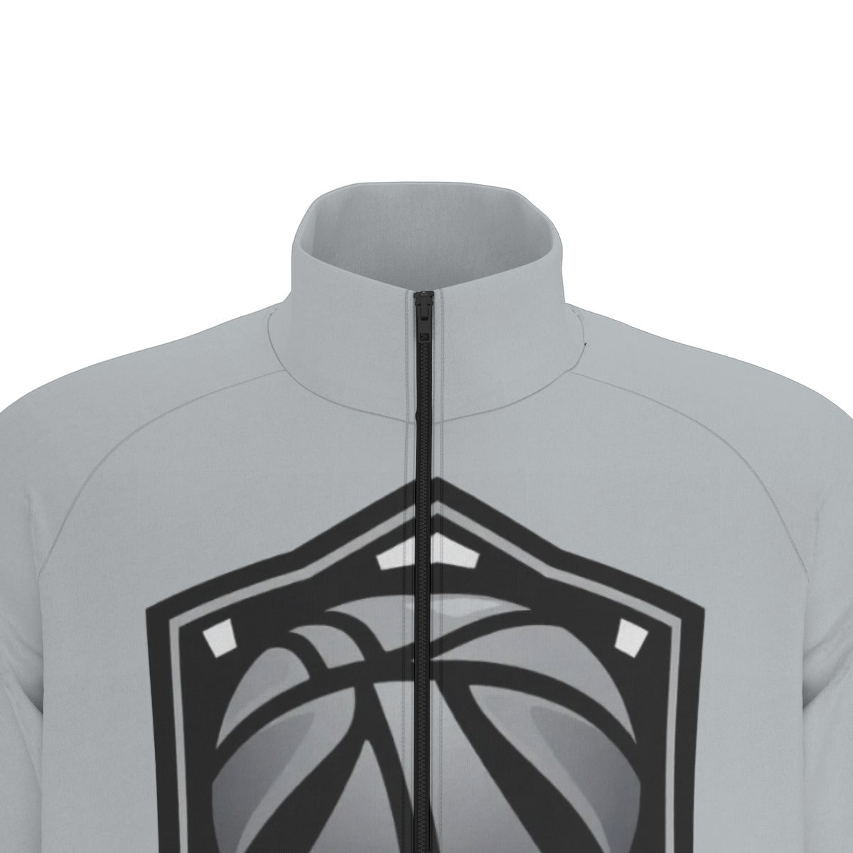 HoopLink Badge Raglan-Sleeve Stand Collar Jacket
