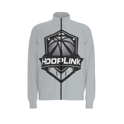 HoopLink Badge Raglan-Sleeve Stand Collar Jacket