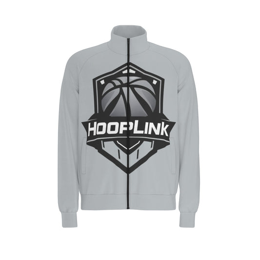 HoopLink Badge Raglan-Sleeve Stand Collar Jacket