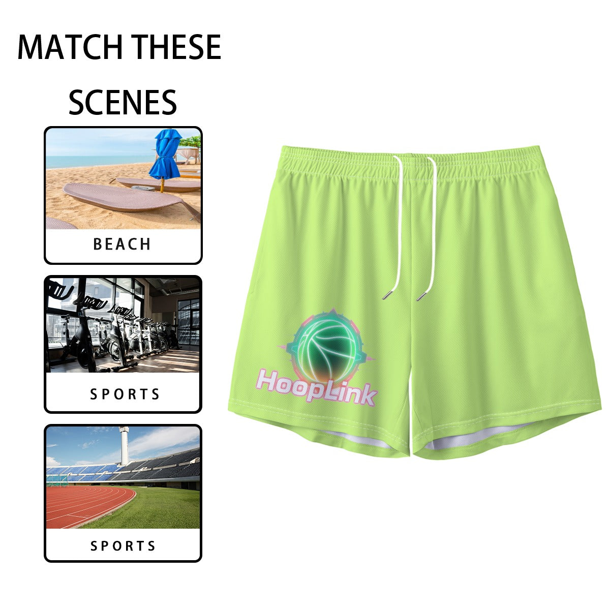 HoopLink Orbit Slime Pocket Shorts